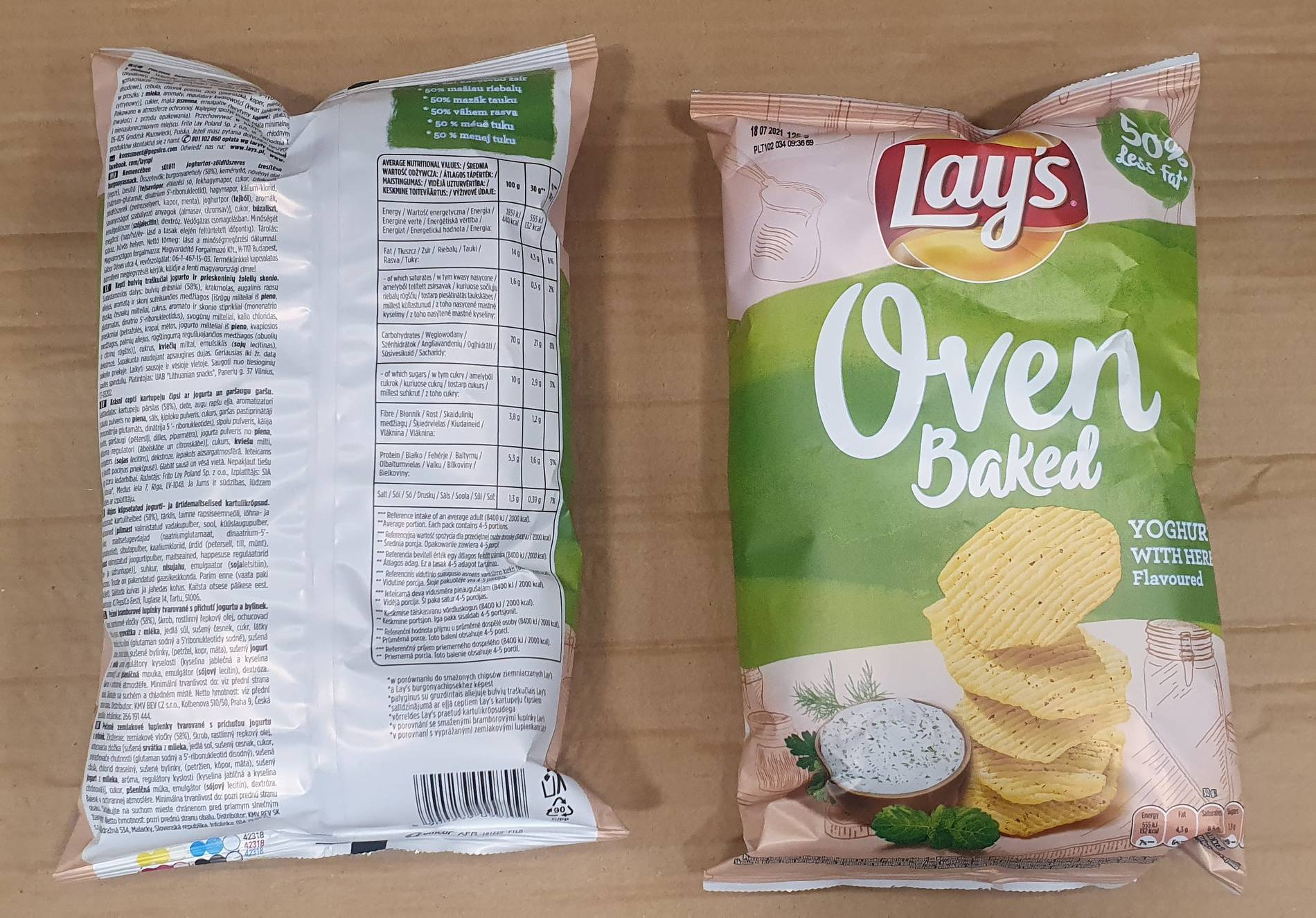 Chips Lay's Oven Baked Yoghurt With Herbs 125 g GROCERY \ Crisps and