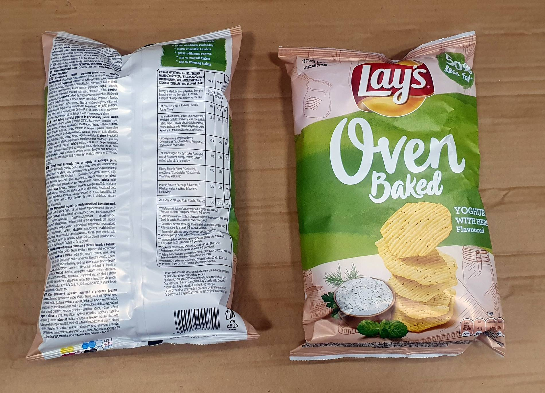 Chips Lay's Oven Baked Yoghurt With Herbs 125 g GROCERY \ Crisps and