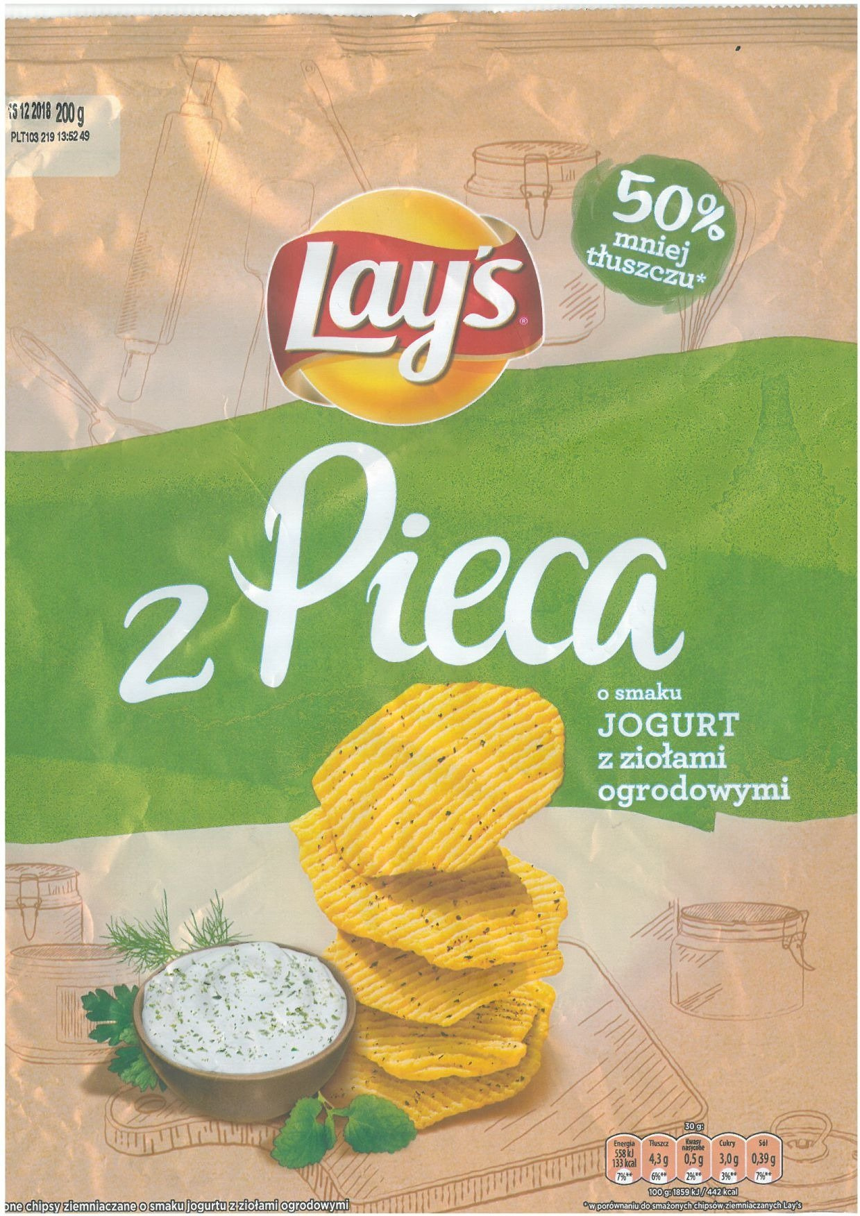 Chips Lay's Yoghurt with garden herbs 200 g GROCERY \ Crisps and