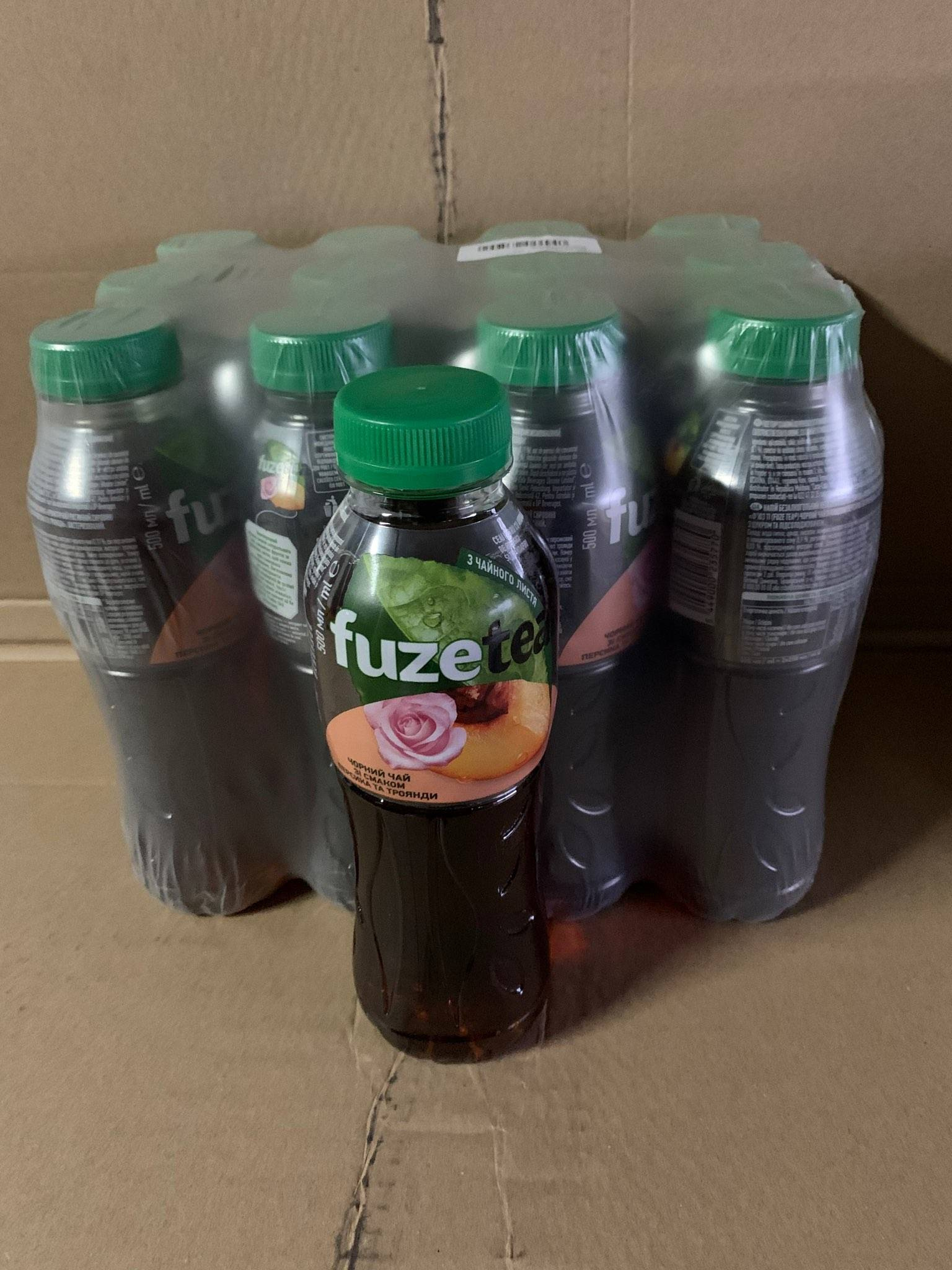 FUZETEA Black Ice Tea Peach & Rose PET 500 ml UKR BEVERAGES \ Fuze Tea OFFER \ BRANDS \ Fuze