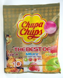 Chupa Chups Lollipops The Best Of Cola Milky Fruit  10 sztuk 120 g
