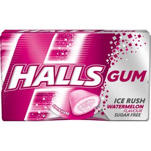 Halls Gum Ice Rush Watermelon Flavour Sugar Free 18 g 