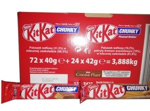 KitKat  Chunky 40g x 72 pcs & KitKat  Chunky Peanut Butter 42 g x 24  pcs