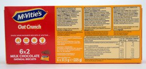 MsVitie's Digestive Milk Chocolate Oatmeal Biscuits 6x37,5g (225g) 