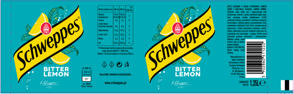 Schweppes Bitter Lemon PET 1,35 L