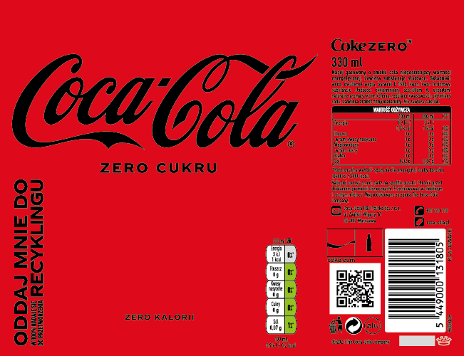  Coca Cola Zero 330 ml CAN SLEEK