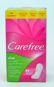 Carefree Aloe 3D Comfort 3x32szt  Pantyliners & Normal Cotton 3D Comfort 5 x 34szt & Fresh Scent Large Plus 4x28szt