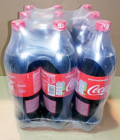 Coca Cola 1,5 L (9) origin UKR z etykietami, naklejanymi ręcznie