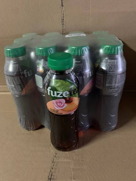 FUZETEA Black Ice Tea Brzoskwiniowo - Różany  PET 500 ml UKR
