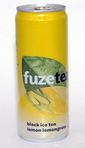 FUZETEA Black Ice Tea Lemon Lemongrass 330 ML CAN SLEEK