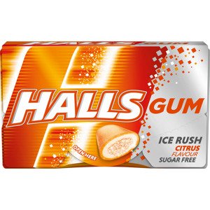 Halls Gum Ice Rush Citrus Flavour Sugar Free 18 g 