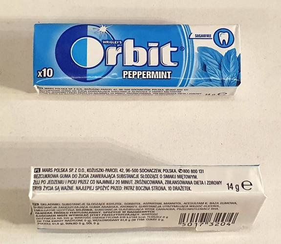 Orbit Peppermint x10 