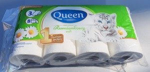 Papier toaletowy Queen Rumiankowy Soft 3 warstwowy 8 rolek